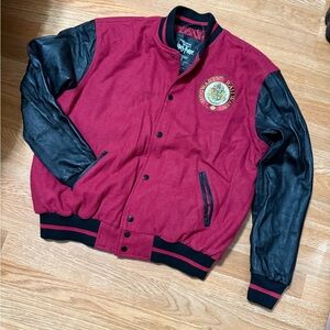 Hogwarts Railways Bomber Jacket Men's Small Harry Potter Universal Studios Red